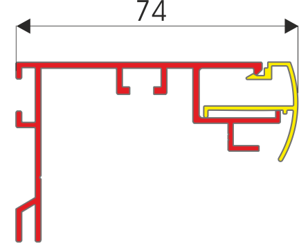 Leuchtkastenprofil KLICK 74