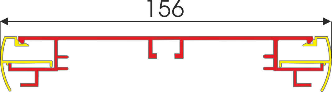 Querschnitt Leuchtkastenprofil KLICK 156