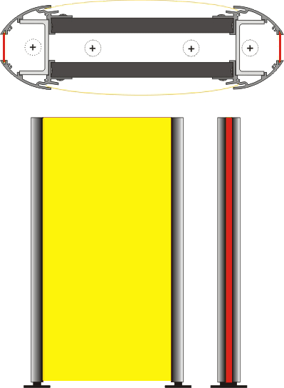 Pylonprofil mit Lichtnut