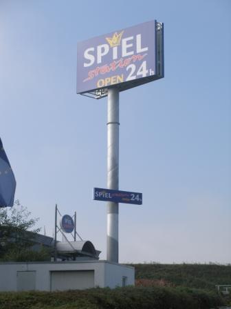 Werbeturm Spanntuch